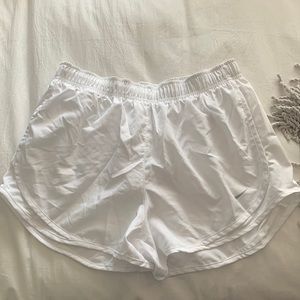 White Nike dry-fit shorts